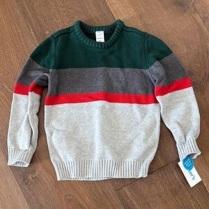 Carter's Boys' Crewneck Sweater - Green, Gray, and Red
